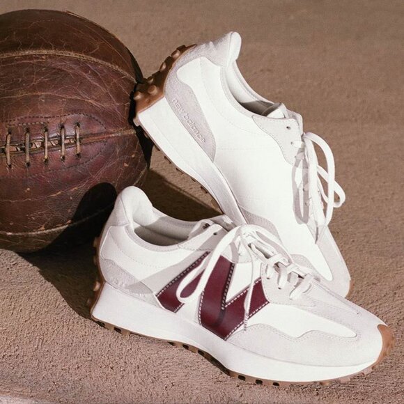 STAUD x New Balance 327 x grey burgundy